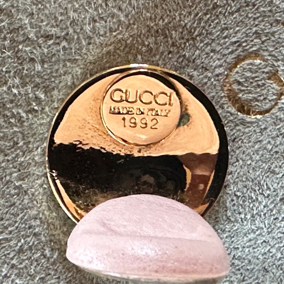 GUCCI 1992 Made in Italy vintage clip on earrings RARE GUCCI Great for Holiday! - Picture 6 of 8